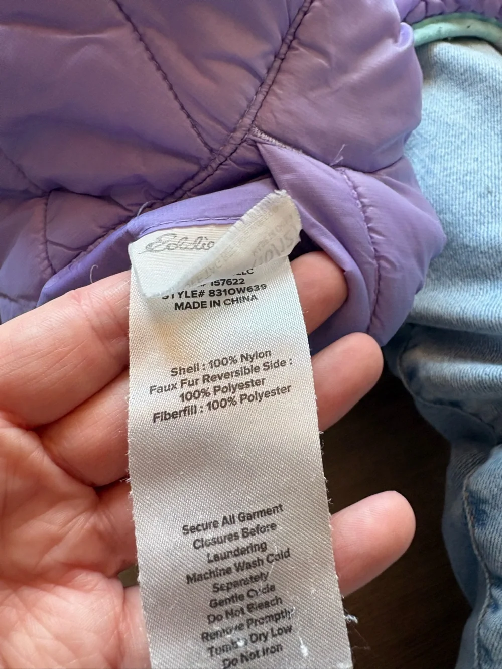 Eddie Bauer Kids Reversible Hooded Pure Puffer Jacket- size M